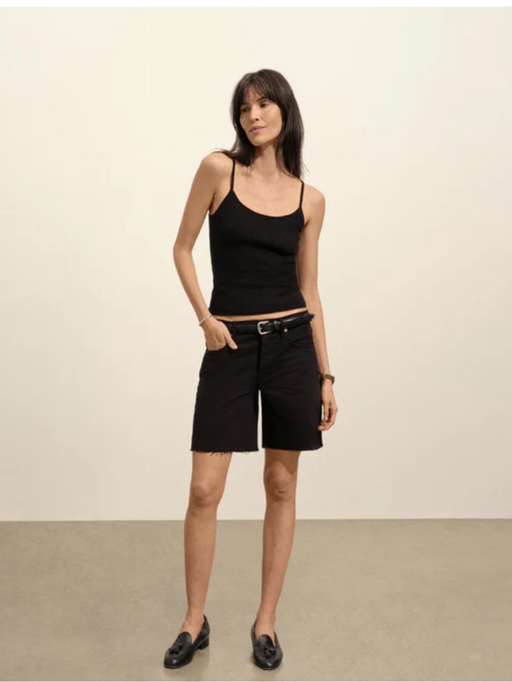 Buck Mason Black MONTECITO CUT-OFF SHORT 100% cotton